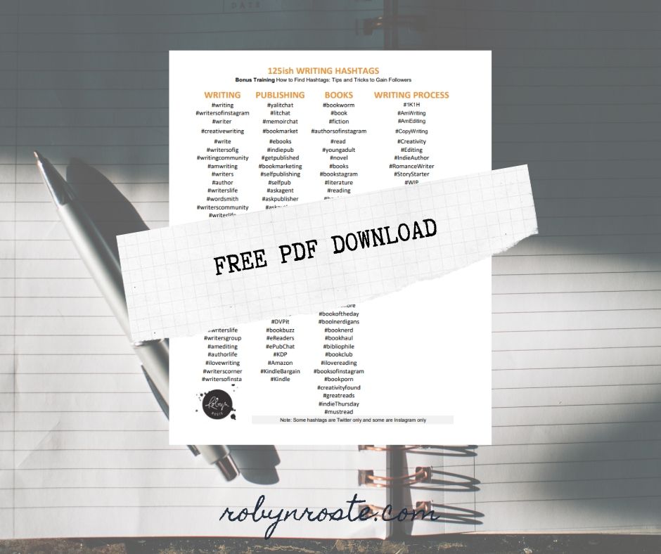 125 Writing Hashtags PDF Download