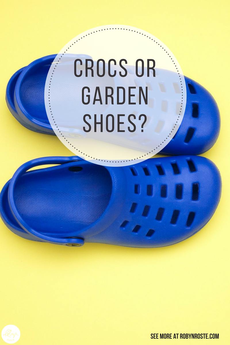 Crocs or garden shoes? What are they? I've been noticing more and more people wearing them. The first time I encountered "them" I had to look twice. What the crap are those…but I let it go. I mean, the woman wearing them was middle-aged and I figured she was probably gardening before she came to class or something. I gave her the benefit of the doubt.