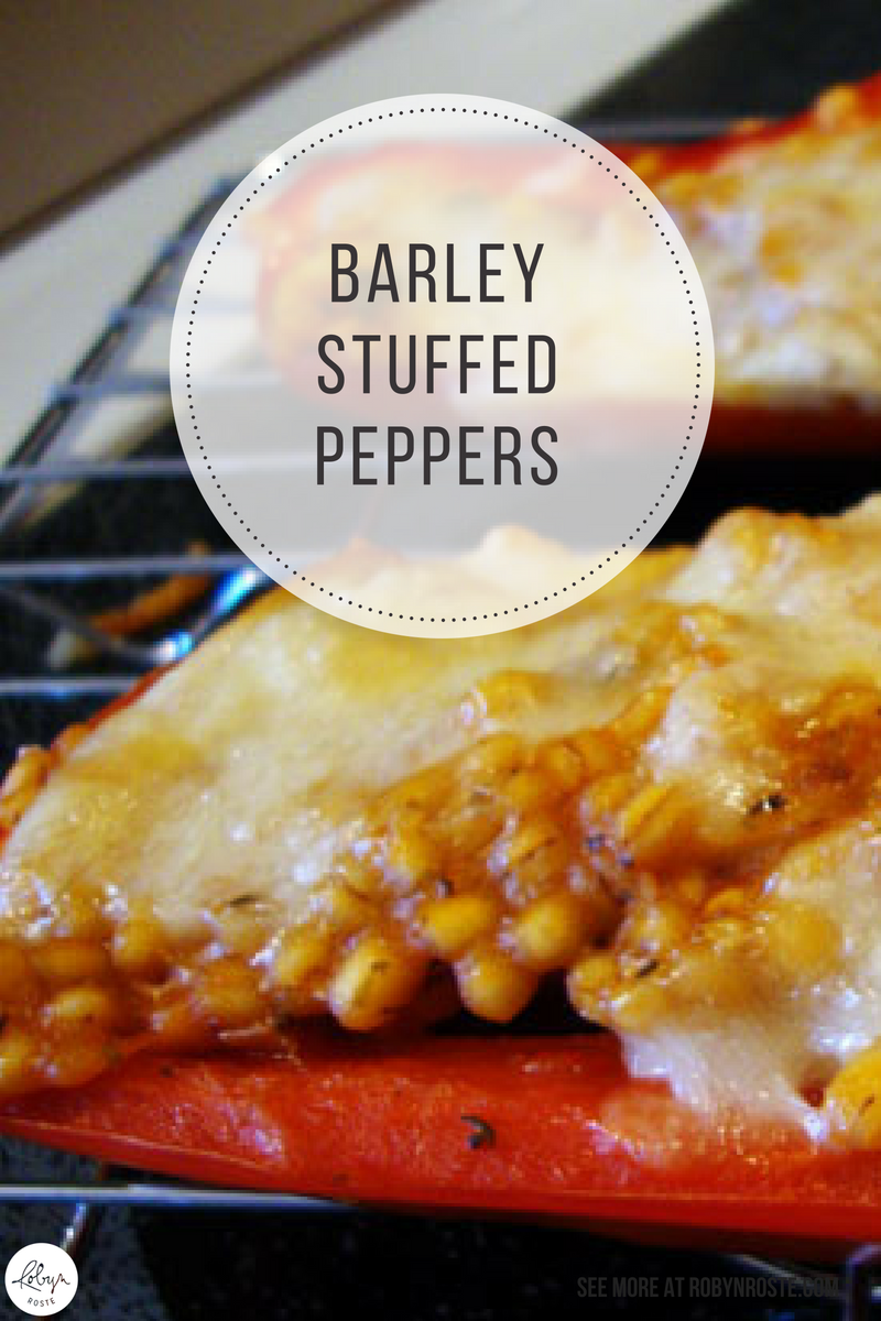 For a first-time home cook I thought my barley stuffed peppers turned out amazing. And they're healthy! Recipe link below (but first, a thrilling story).
