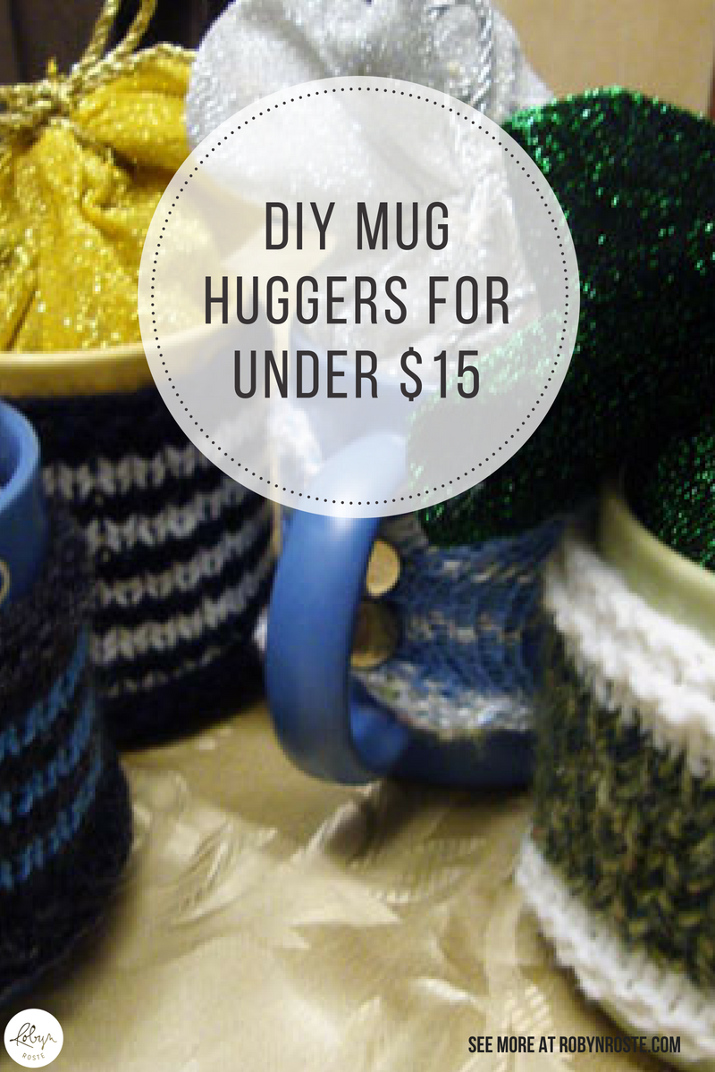 I stumbled upon an interesting blog about gifts in a jar. And I thought, I can do better. Here's how you can make arbyn's Christmas morning mug huggers too.