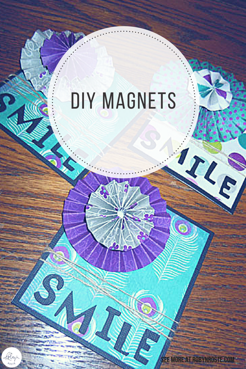 For Valentine's Day my crafty sister-in-law (who helped me make custom notebooks) gave me a Smile magnet, these cool DIY magnets are a great project!