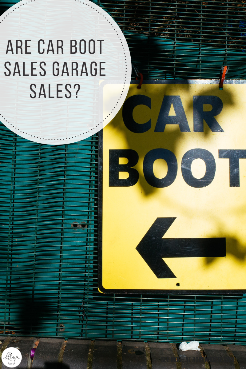 I have heard of car boot sales before, but I've never had the pleasure of attending one. And no I don't think a car boot sale is exactly like a garage sale.