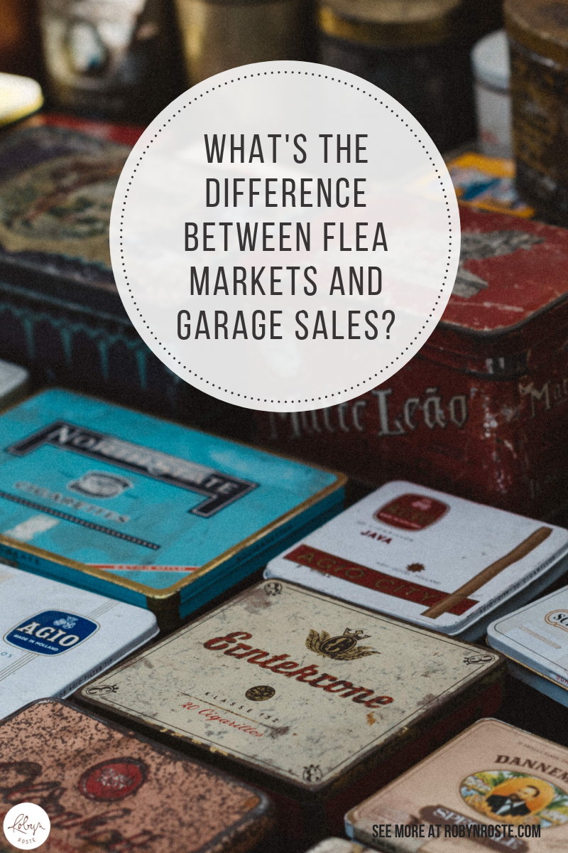 Flea markets are known as "bazaars," which are permanent marketplaces with many vendors. Garage sales, on the other hand, are one-offs. So that's different.