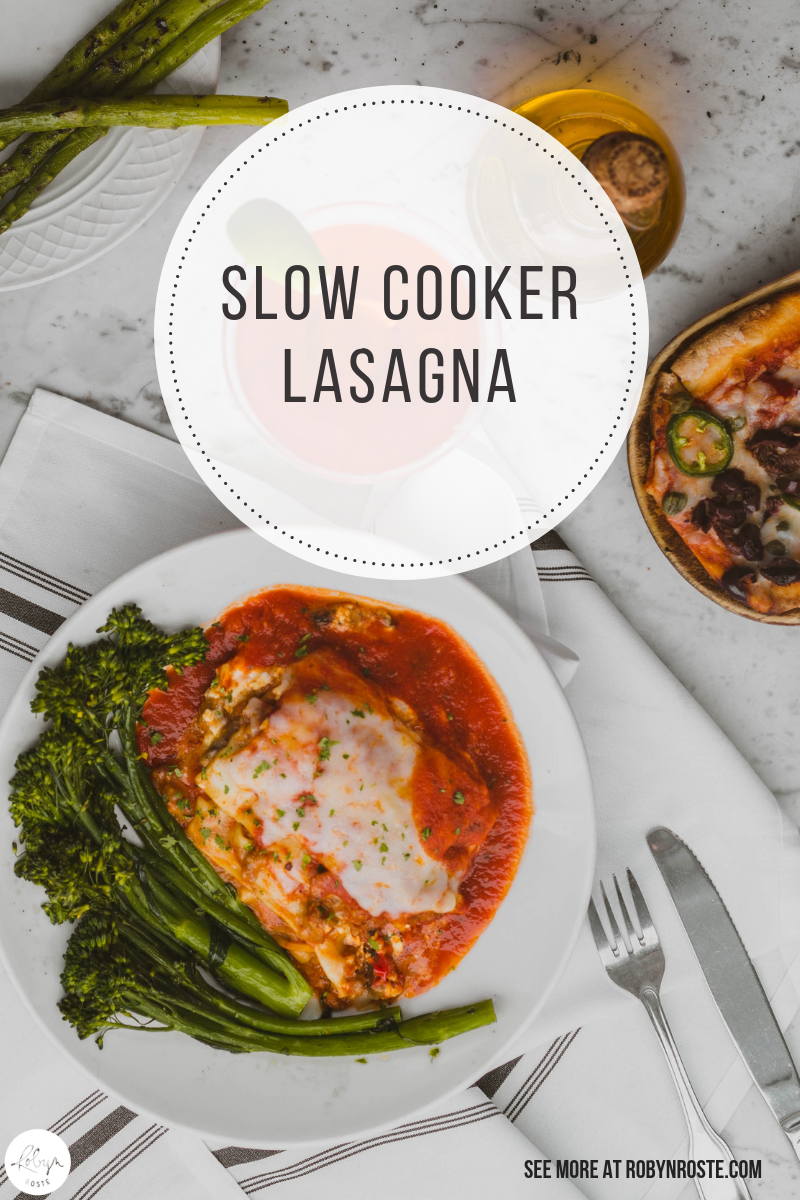 When I found a recipe for slow cooker lasagna I was happy. Mostly because the recipe seemed straightforward and because I like using my slow cooker.