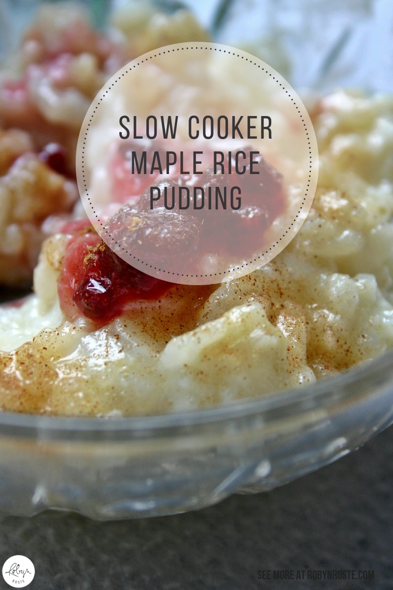 Slow cooker maple rice pudding is the next on my list of things to make in the slow cooker. Rice pudding! Huh! I hadn't thought of that before but I was excited to try it out.