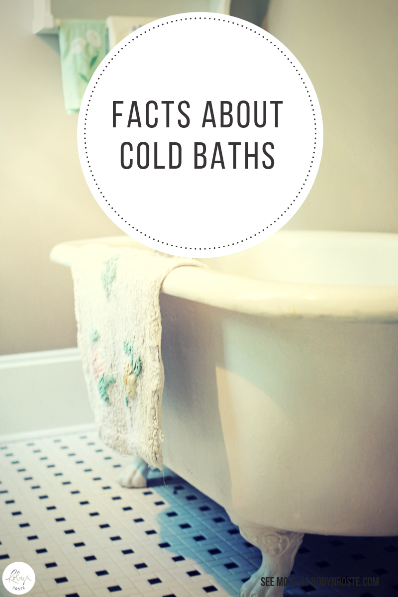 Today I have some quick cold bath facts to share, inspired by a random video I saw from the Dr. Oz show. I wish I had saved it to give you some context.