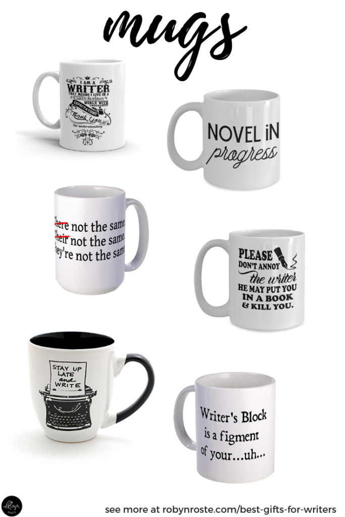 Best gifts for writers. Writing mugs need no introduction. They're silly, they're funny (to writers), and they hold coffee. AKA the perfect gift.