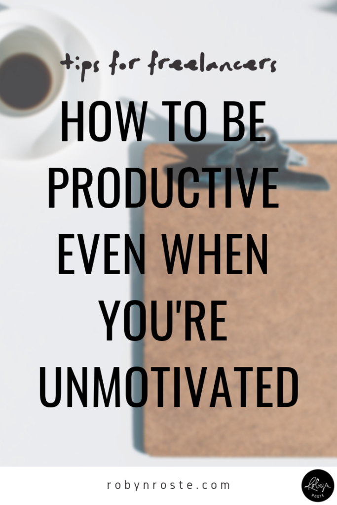 Setting goals and dreaming big is well and good but figuring out how to be productive even when you don't feel like is key to a thriving freelance business.