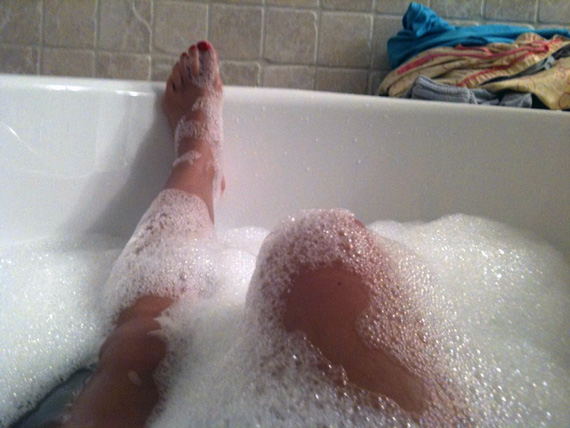 bubble bathing luxury